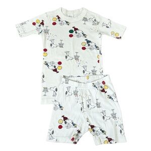 Hanna Andersson 120 (6/7) Peanuts Snoopy Short John Pajamas